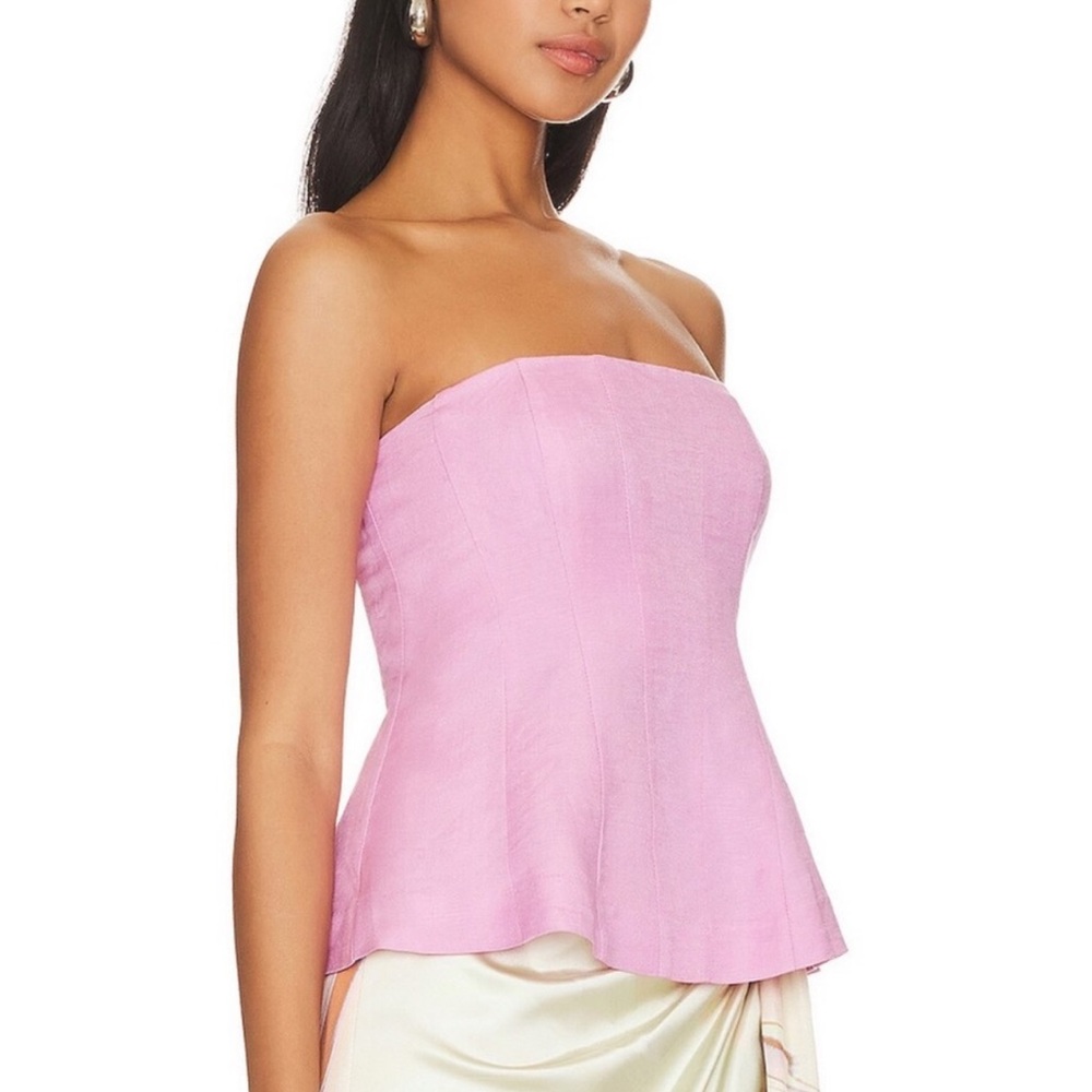 L'Academie Pink Strapless Top xs - Picture 2 of 5